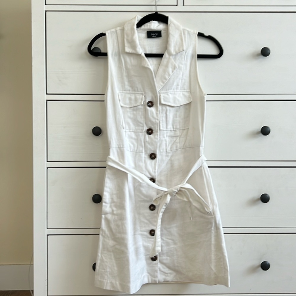 White denim dress